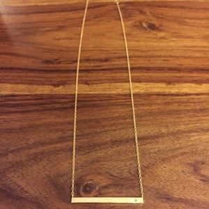 Gold Bar Necklace - 18k gold over sterling silver